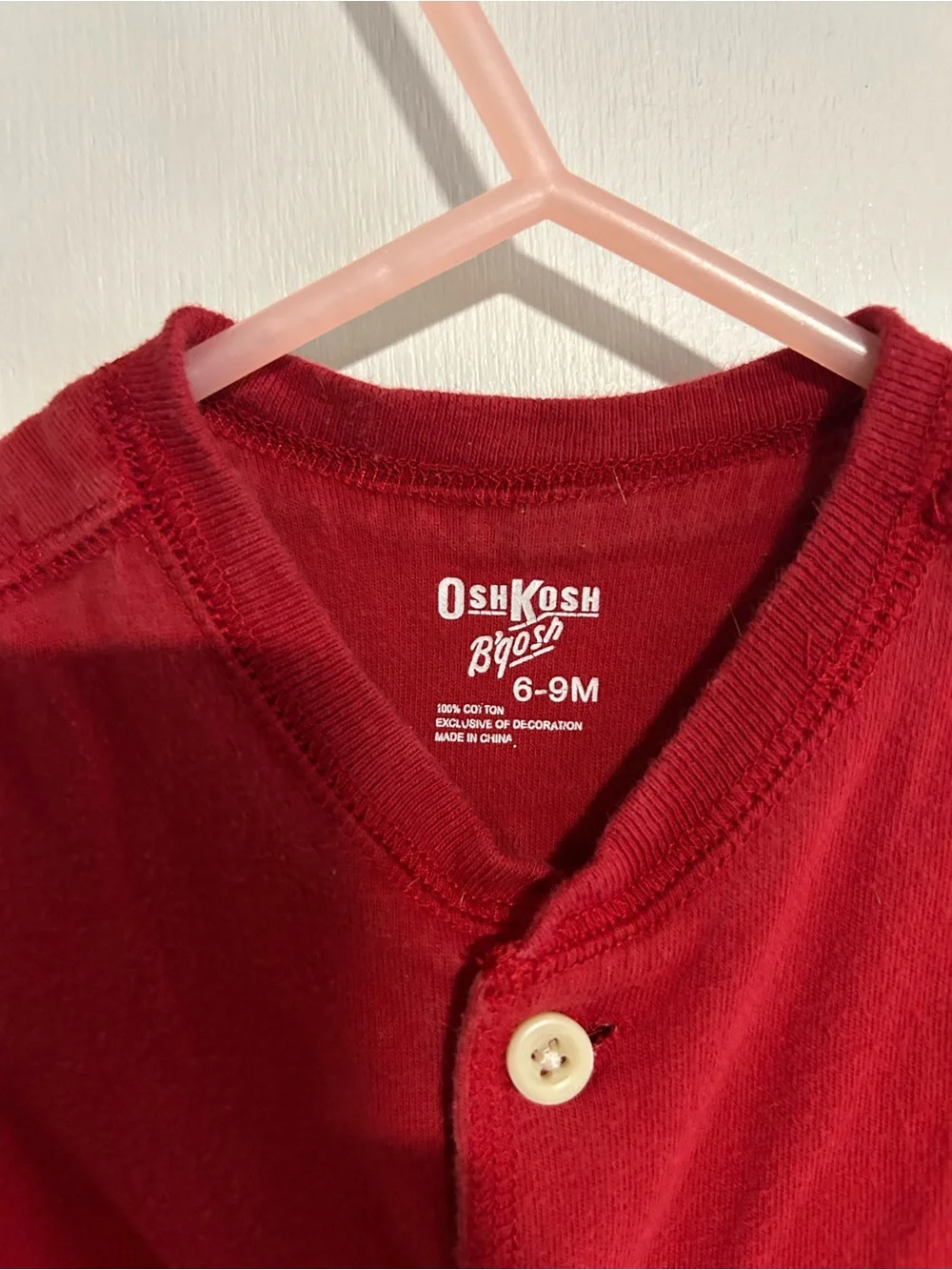 Santa’s Helper OshKosh B'gosh Red Button-Front Footie One-Piece